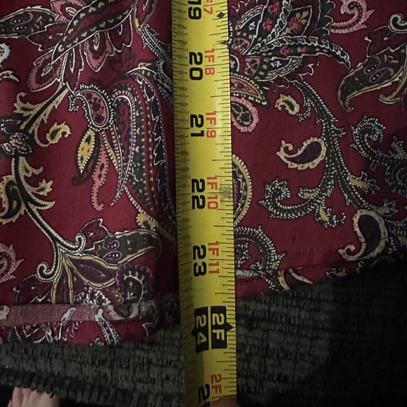 Foxcroft for Apple Seeds Paisley Cotton Wrinkle-Free Blouse ~ 10P Shaped - Picture 8 of 8